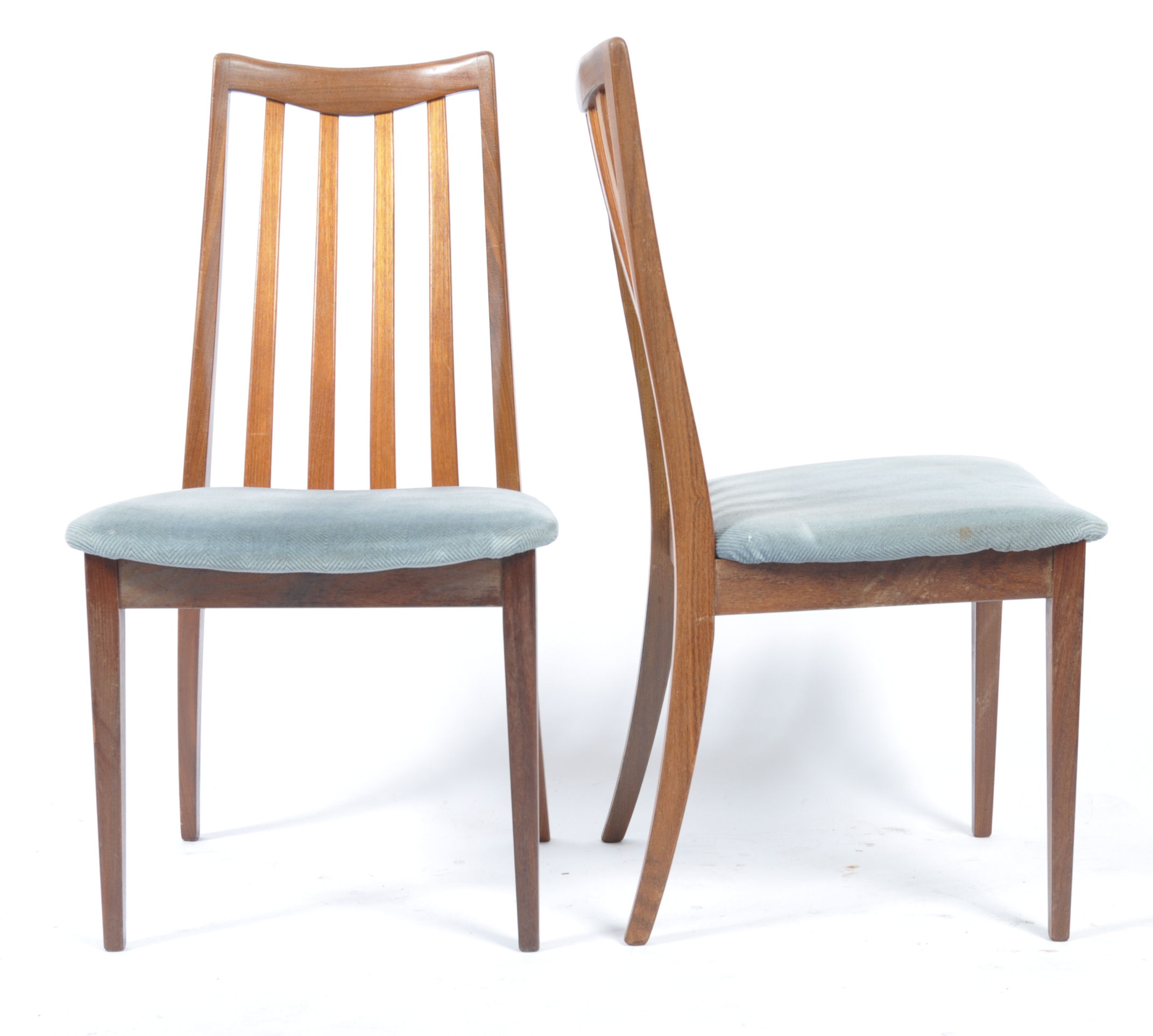 LESLIE DANDY FOR G-PLAN SET OF 4 TEAK WOOD DINING CHAIRS - Image 4 of 5