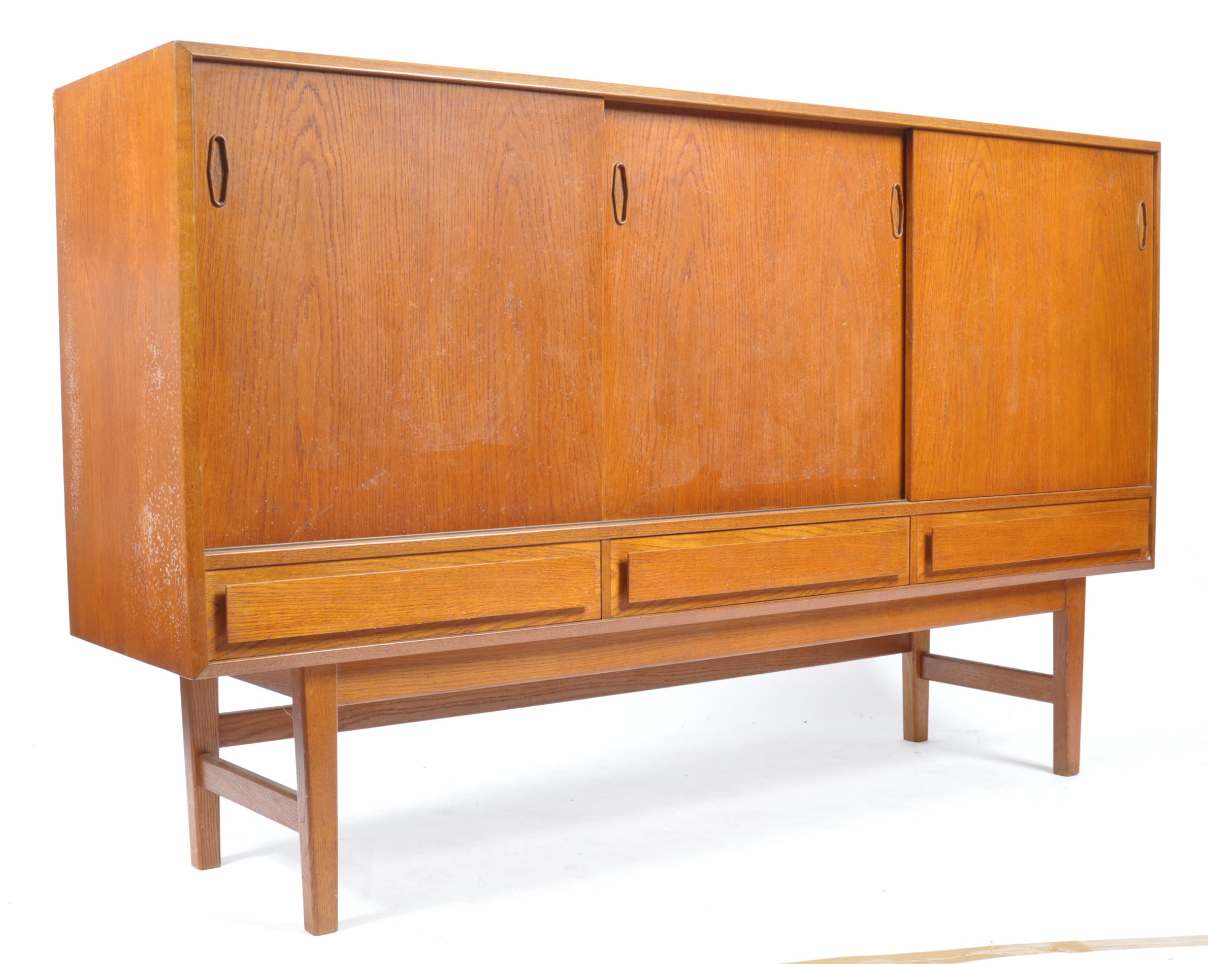 MID CENTURY DANISH MANNER OF ES MOBLER HIGHBOARD CREDENZA