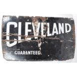 CLEVELAND GUARANTEED - ENAMEL ADVERTISING SHOP SIGN