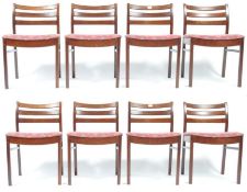 WHITE & NEWTON - SET OF 6 MID CENTURY TEAK WOOD DINING CHAIRS