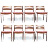 WHITE & NEWTON - SET OF 6 MID CENTURY TEAK WOOD DINING CHAIRS