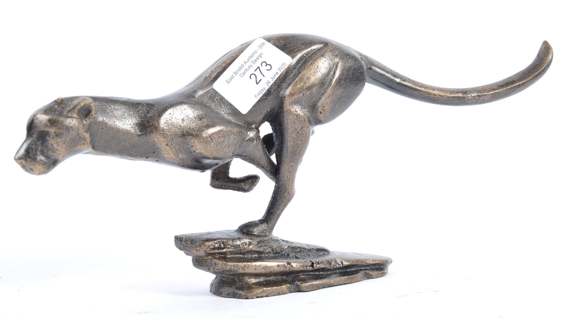 CONTEMPORARY DECORATIVE CAST IRON CHEETAH DESK / PAPER TIDY