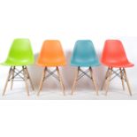 MANNER OF CHARLES & RAY EAMES - SET 4 HARLEQUIN DINING CHAIRS