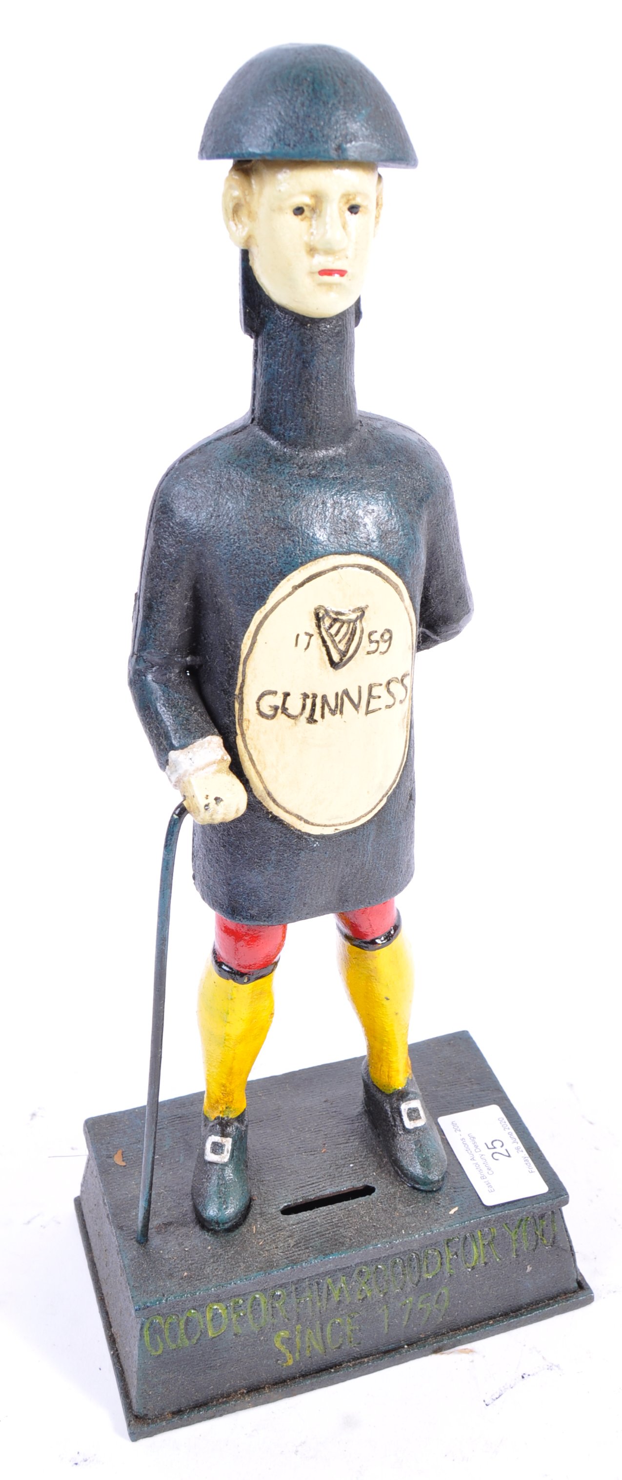 VINTAGE CAST IRON STYLE GUINNESS MONEY BOX / SHOP ADVERTISING - Image 2 of 6