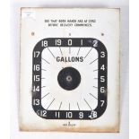 EARLY 20TH CENTURY ENAMEL FACED DIAL FOR A PETROL PUMP
