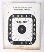 EARLY 20TH CENTURY ENAMEL FACED DIAL FOR A PETROL PUMP