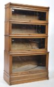 GLOBE WERNICKE UPRIGHT 4 SECTION LAWYERS STACKING BOOKCASE