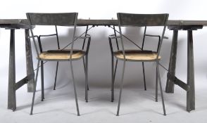 MODERNIST INDUSTRIAL 21ST CENTURY DINING ROOM TABLE & CHAIRS