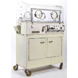 MID CENTURY INDUSTRIAL MEDICAL INCUBATOR TROLLEY CABINET