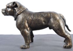 CONTEMPORARY VINTAGE STYLE CAST IRON PITBULL DOG MASCOT FIGURE