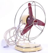 RETRO MID CENTURY SPACE AGE TWO TONE COLOURWAY DESK FAN