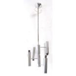 BRITISH MID CENTURY DESIGN - SPACE AGE CHROME 4 ARM ELECTROLIER