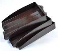 1930'S ART DECO BAKELITE OFFICE FILING TRAY SYSTEM