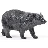 RETRO 20TH CENTURY 1970'S RESIN CAST BLACK BEAR FIGURINE