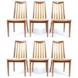 LESLIE DANDY FOR G-PLAN SET OF 6 TEAK WOOD DINING CHAIRS