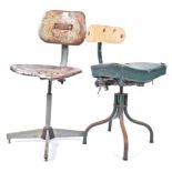 20TH CENTURY INDUSTRIAL OFFICE SWIVEL DESK MACHINISTS CHAIRS