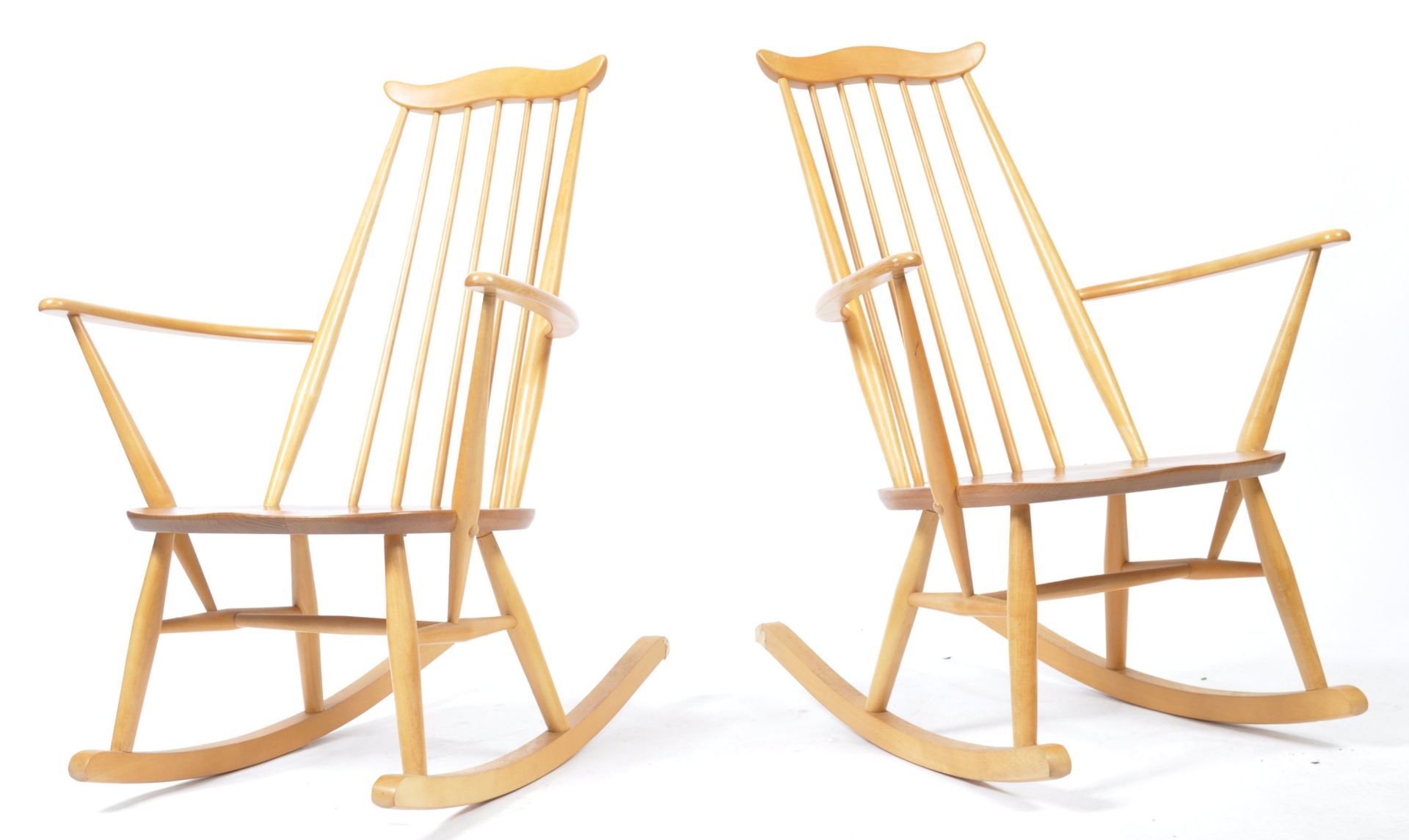 LUCIAN ERCOLANI - ERCOL - PAIR OF GOLDSMITH 369 ROCKING CHAIRS