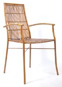 MANNER OF FRANCO ALBINI - BAMBOO AND RATTAN VERANDA ARMCHAIR