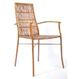 MANNER OF FRANCO ALBINI - BAMBOO AND RATTAN VERANDA ARMCHAIR