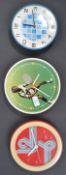 3 RETRO 20TH CENTURY WALL CLOCKS - ULTRALUX WESTCLOX KIENZLE