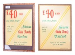 MID CENTURY NAVANA CHILD BEAUTY CONTENTS POSTERS HAND PAINTED