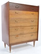 BRITISH 20TH CENTURY DESIGN - TEAK PEDESTAL CHEST OF DRAWERS