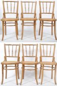 MANNER OF MICHAEL THONET - SET OF 6 BENTWOOD CAFE CHAIRS