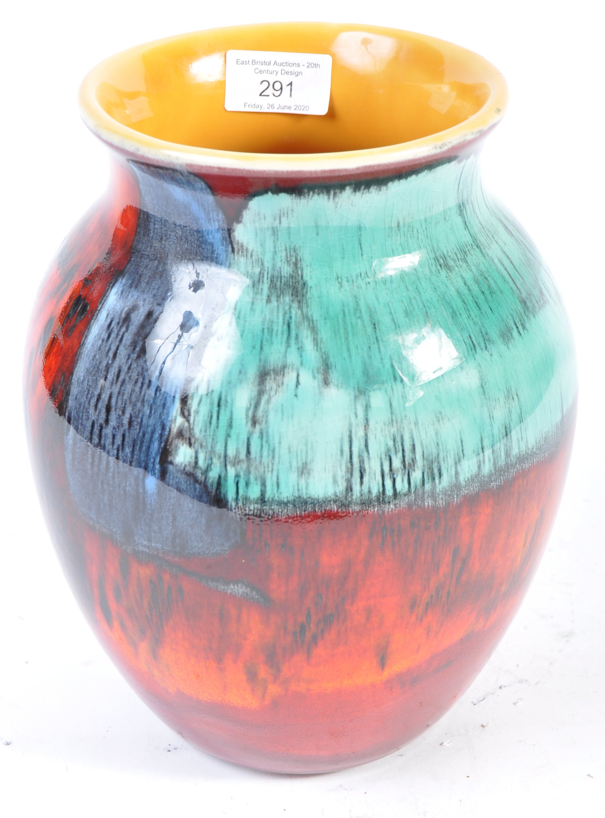 POOLE POTTERY LIVING GLAZE COLLECTORS CLUB POTTERY VASE - Image 2 of 5