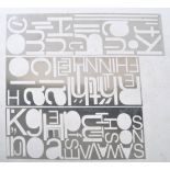 BRITISH MODERN TYPEFACE DESIGN METAL PANELS - LETTERING