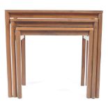 MANNER OF BENT SILBERG MOBLER - TEAK WOOD NEST OF TABLES