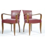 PAIR 1930'S ART DECO FRENCH BRIDGE CHAIRS - GAMES CHAIRS