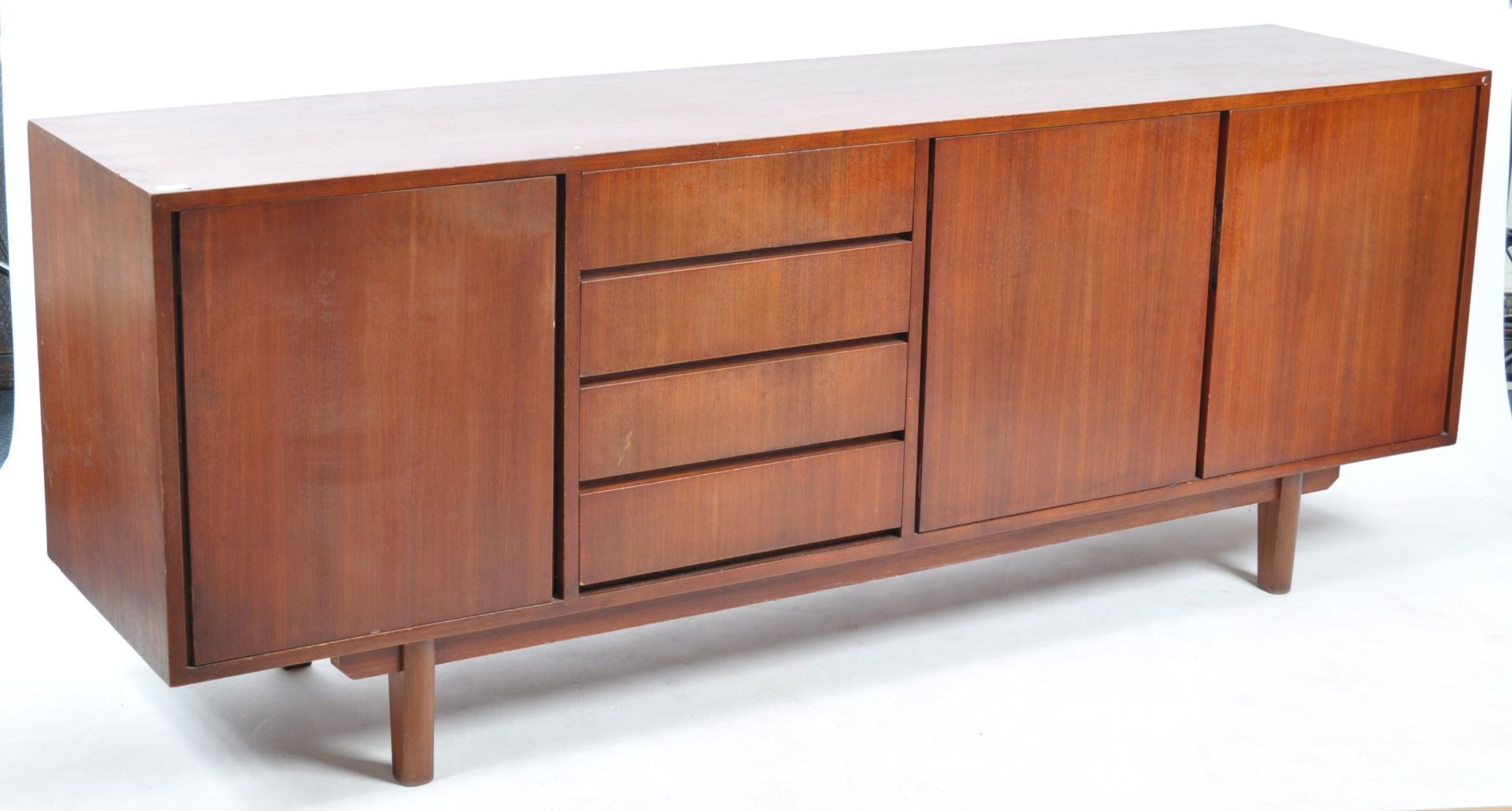 DANISH MID CENTURY DESIGN LARGE SOLID TEAK WOOD CREDENZA - Bild 2 aus 7