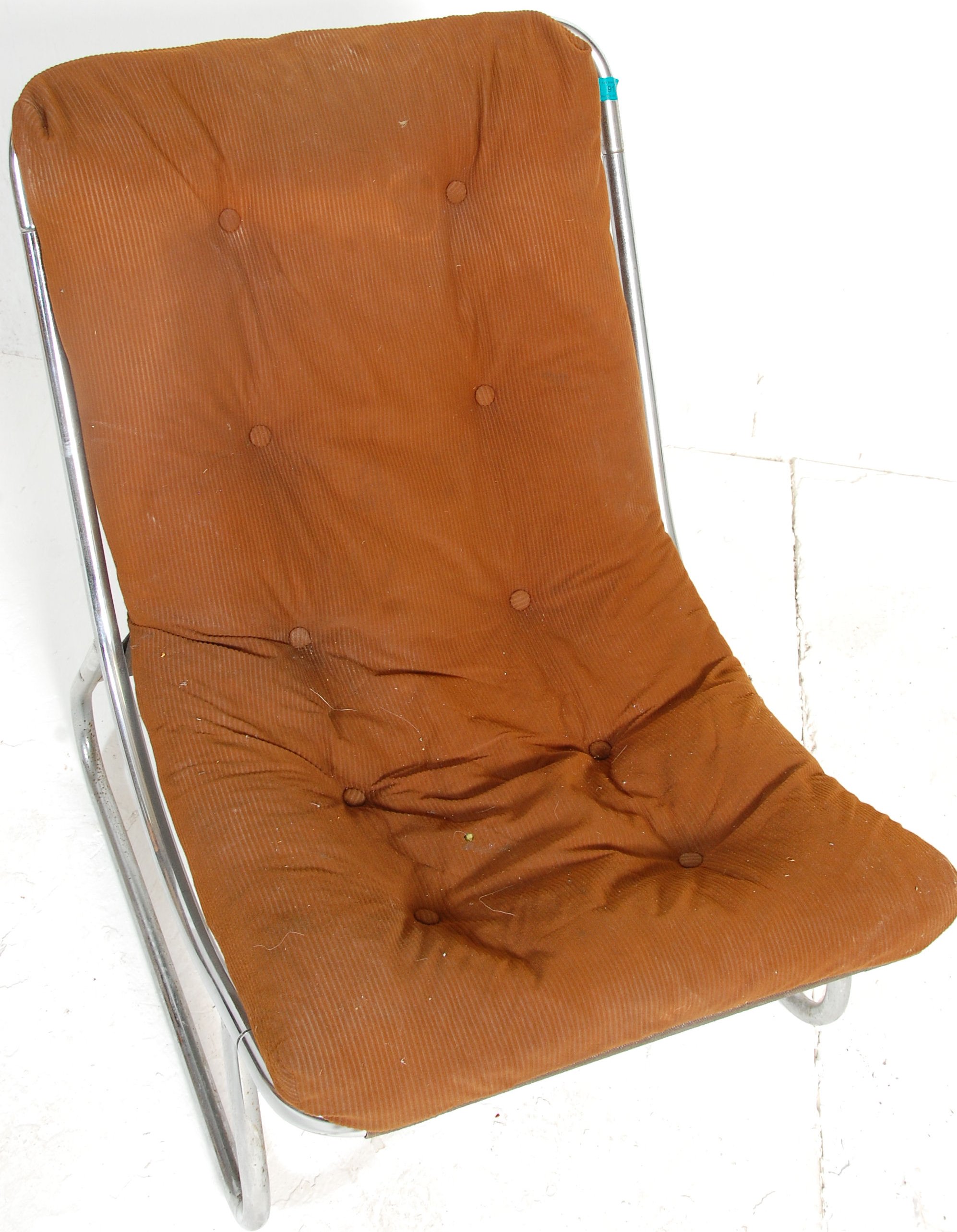 20TH CENTURY HABITAT CHROME TUBULAR LOUNGE CHAIR - Image 2 of 3