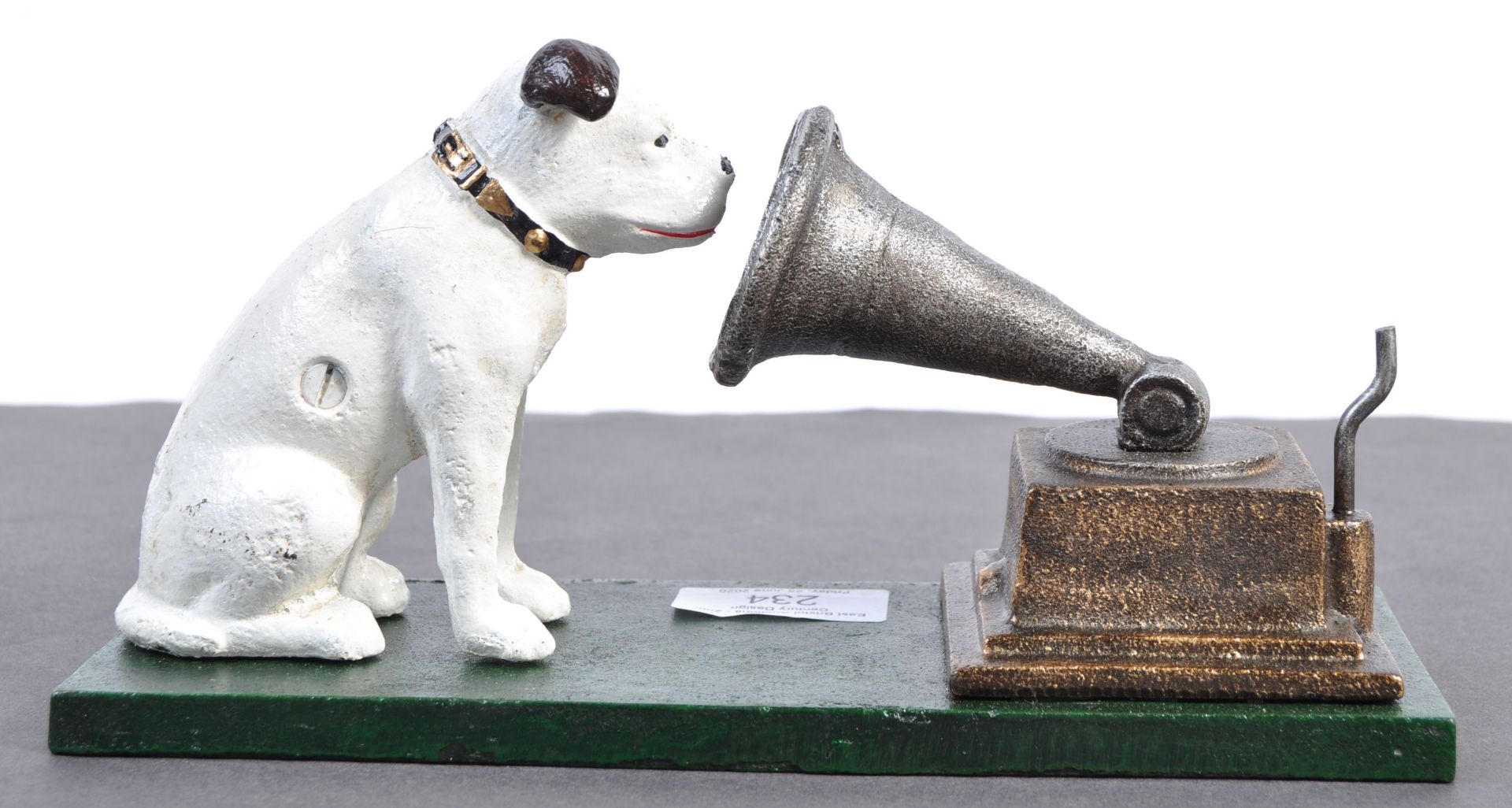 CONTEMPORARY VINTAGE CAST IRON HMV DOG NIPPER GRAMAPHONE FIGURE - Image 4 of 6