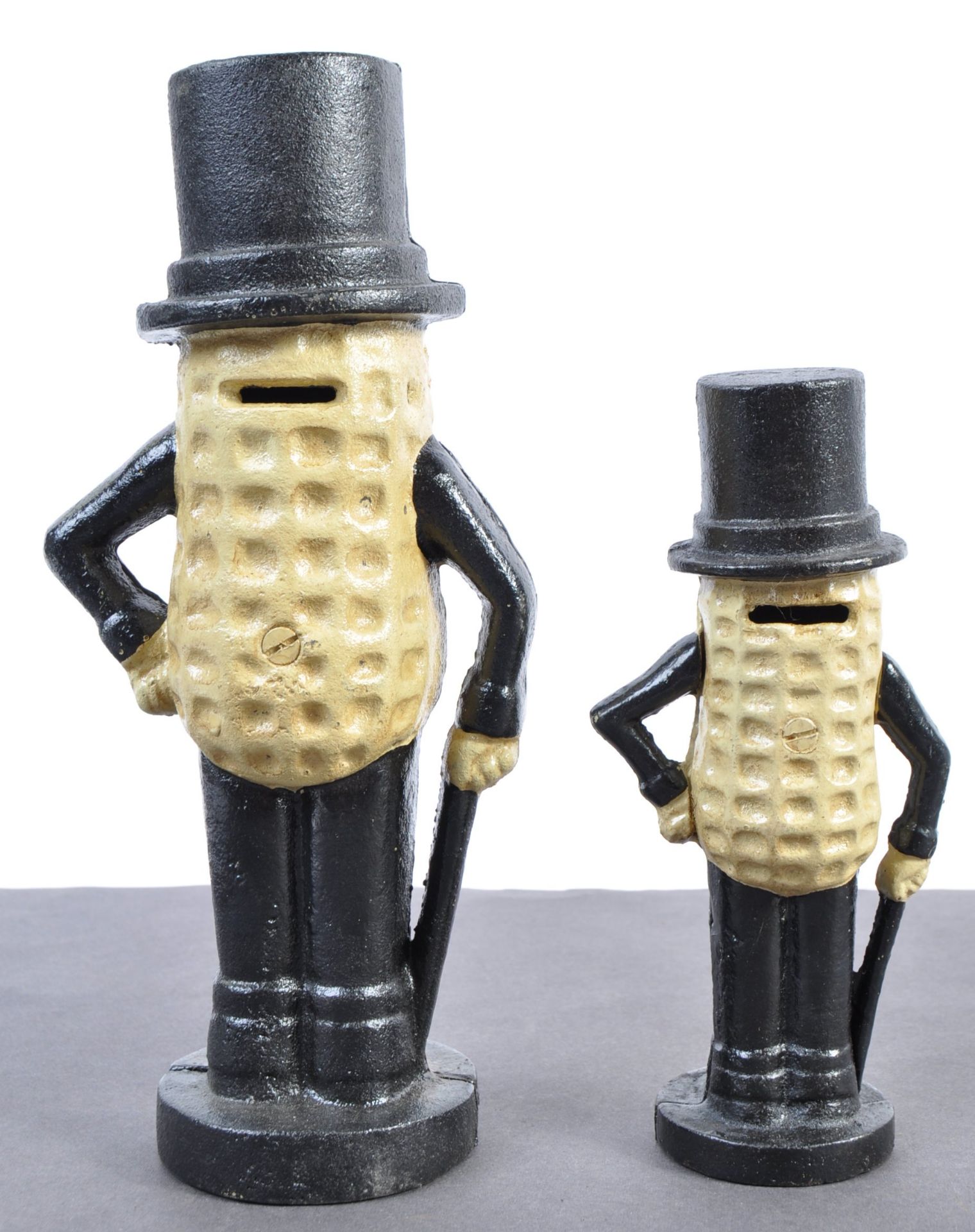 20TH CENTURY DECORATIVE CAST IRON MR PEANUT ADVERTISING MONEY BOXES - Bild 3 aus 5