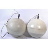 PAIR 1970'S / 1980'S SPACE AGE CEILING MOUNTED STEREO SPEAKERS