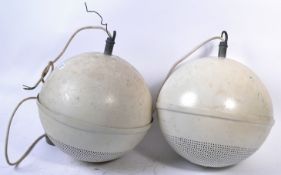 PAIR 1970'S / 1980'S SPACE AGE CEILING MOUNTED STEREO SPEAKERS