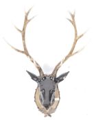 LIFESIZE FIBREGLASS INTERIOR TAXIDERMY STYLE DEERS