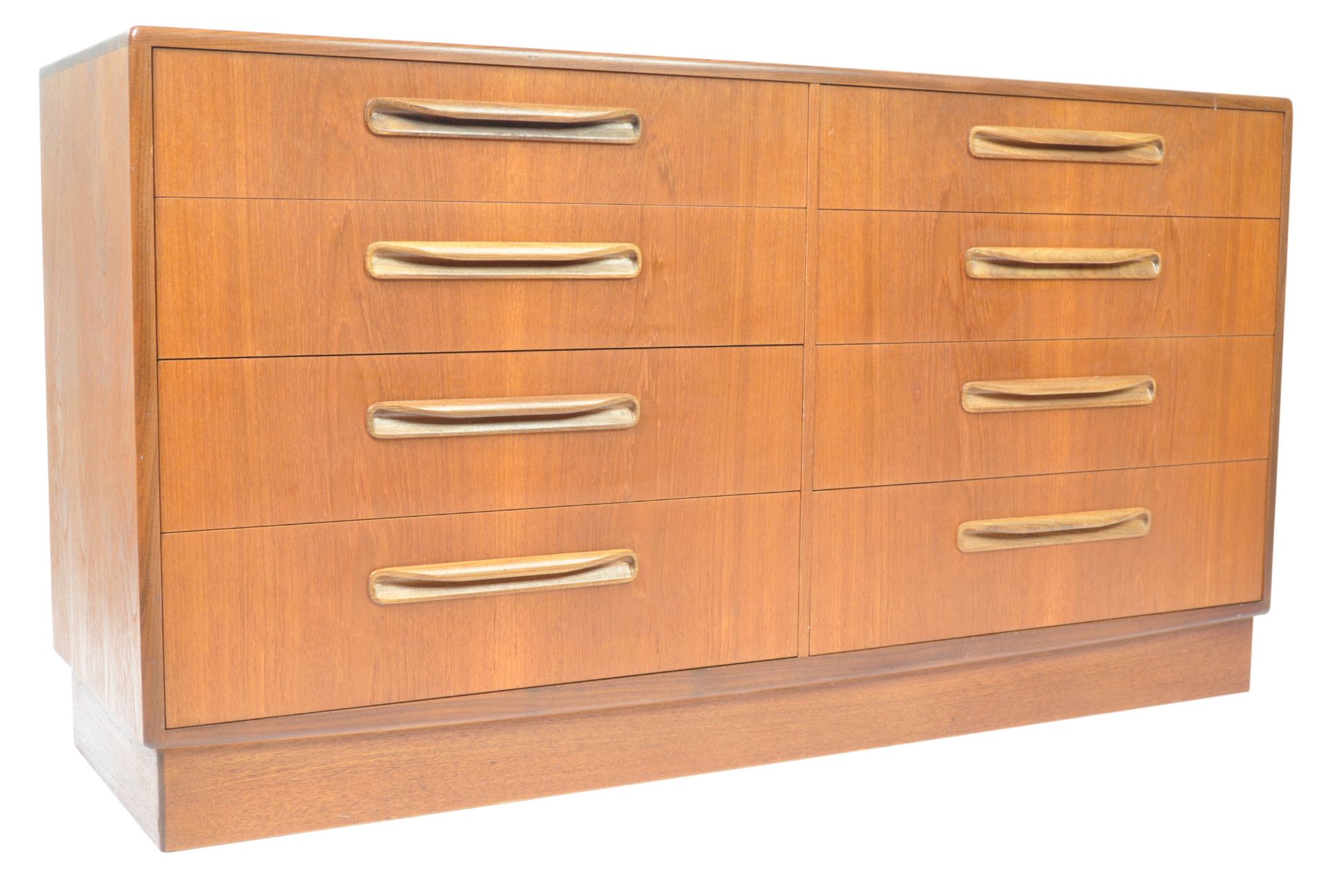 VICTOR B WILKINS FOR G-PLAN TEAK FRESCO DOUBLE CHEST OF DRAWERS