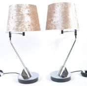 CONTEMPORARY CHROME ANGLEPOISED SPACE AGE MANNER TABLE LIGHTS