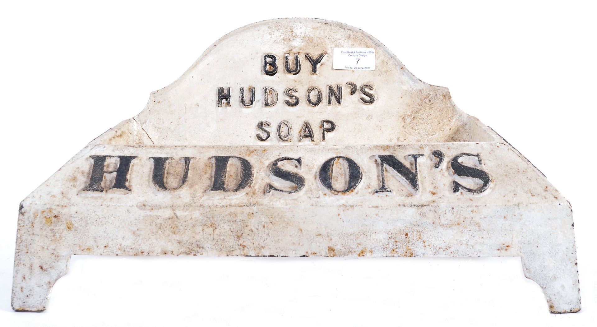 ORIGINAL HUDSON'S SOAP CAST IRON SHOP DOG BOWL