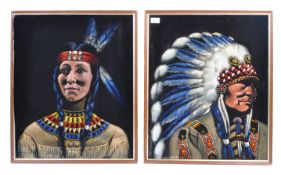 KENNETH HILL (BRITISH 20TH CENTURY) PORTRAITS OF NATIVE INDIANS