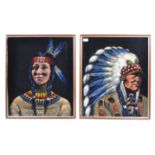 KENNETH HILL (BRITISH 20TH CENTURY) PORTRAITS OF NATIVE INDIANS