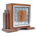 1930'S ART DECO OAK CASED STERLING OF CROYDON MANTEL CLOCK