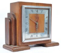 1930'S ART DECO OAK CASED STERLING OF CROYDON MANTEL CLOCK