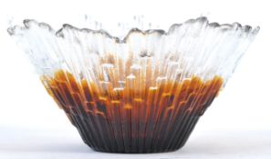 TAUNO WIRKKALA FOR HUMPPILAN LASI - FINNISH STUDIO ART GLASS BOWL