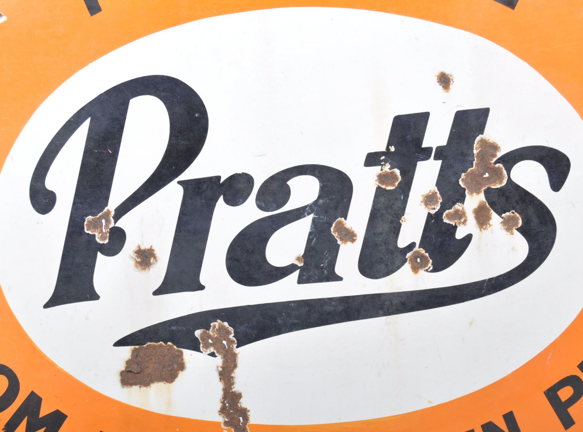 PRATTS PATENT ENAMEL SIGN - PRATTS ADVERTISING SHOP SIGN - Bild 2 aus 3