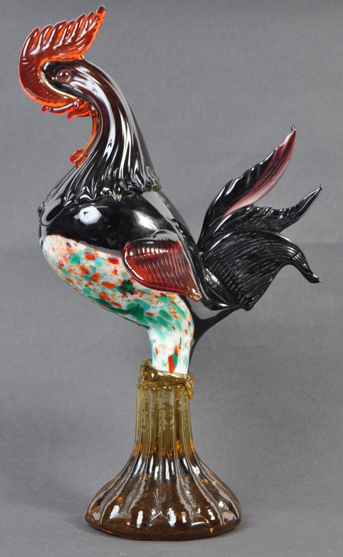 MURANO ART GLASS ITALIAN MID CENTURY COCKEREL SCULPTURE - Bild 2 aus 7