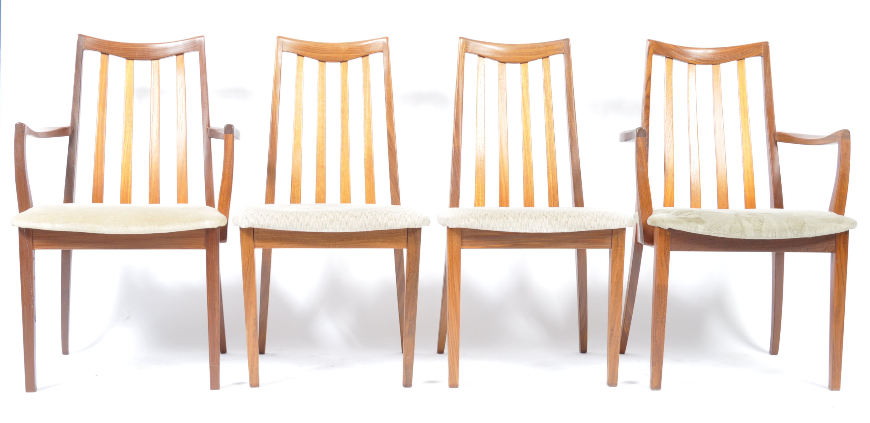 LESLIE DANDY FOR G-PLAN SET OF 4 TEAK WOOD DINING CHAIRS