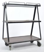 RETRO 20TH CENTURY TUBULAR METAL A-FRAME SERVING TROLLEY